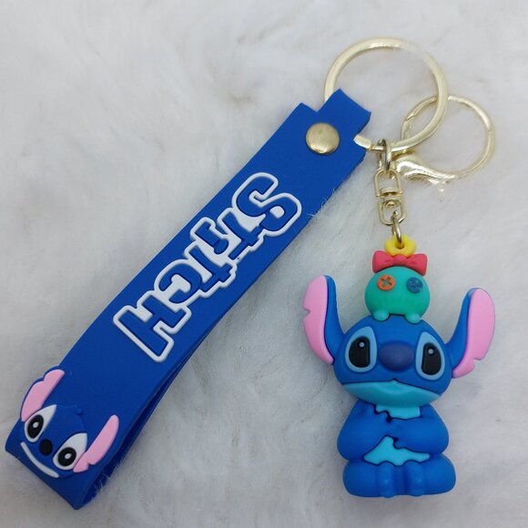 2/$25 Stitch and Scrump keychain wrist strap lanyard with 'Stitch' - Picture 1 of 6
